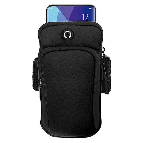 PATIKIL Phone Arm Band for Running, Running Phone Carrier Armband Cell Phone Holder for Runners Black - color: Black