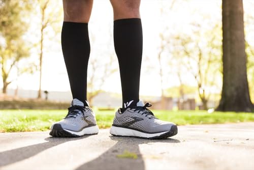 Swiftwick ASPIRE TWELVE Running Socks, Knee High Compression Fit - color: Black-circuit, size: Medium