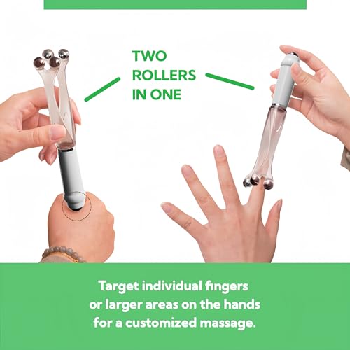 Finger Massager Roller, Hand Massage Tool, Improves Circulation, Relieves Arthritis, Hand Pain and Stress, Ideal for Fingers, Hands and Palms