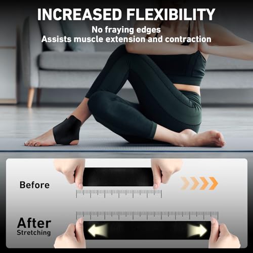KTQUICK Precut Kinesiology Tape for Ankle,12PCS,20% Stronger Adhesive,Black - color: Black