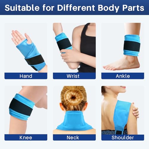 Wrist Ice Pack Wrap for Carpal Tunnel, Gel Ice Packs for Injuries Reusable - color: Blue