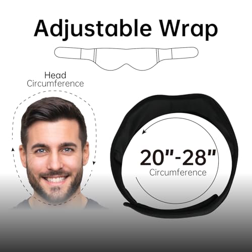 Wisdom Teeth Ice Pack Head Wrap Jaw Face Ice Pack with 4 Gel Packs - color: Black-4 Gel Pack