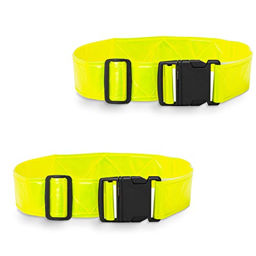2-4 Pack - Reflective Glow Belt Safety Gear, Pt Belt, for Running Cycling Walking Marathon Military - style: 2 Pack