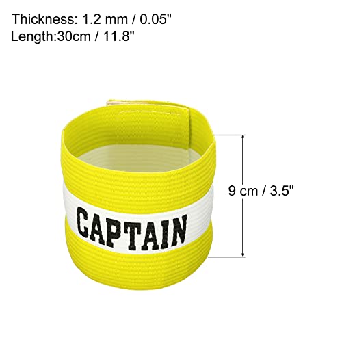 PATIKIL Captain's Armband, Elastic Arm Band for Soccer Training - color: Yellow