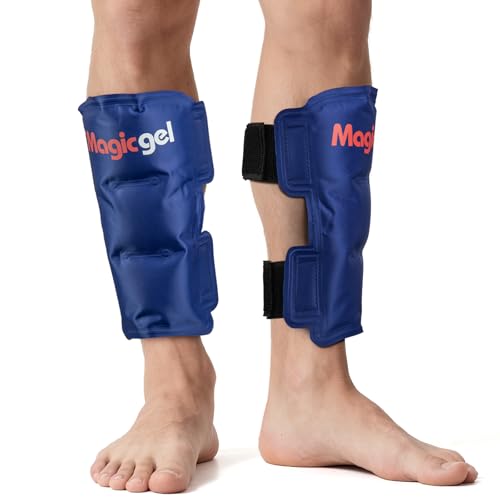 Magic Gel Shin Splint Relief - 2pcs Ice Packs for Shin Splints Hot & Cold - Flexible Leg Compression Wrap - Reusable Therapy Gel for Runners & Athletes - style: Shin Ice Pack - 2 Pack
