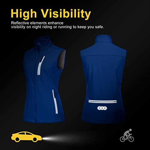 33,000ft Women's Lightweight Running Vest with 6 Pockets for Travel Golf - color: Azure, size: X-Small