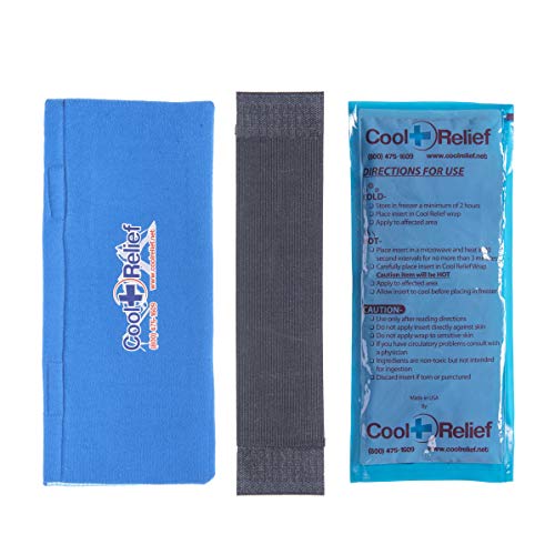 Pain Relief Ice Pack with Compression Strap for Hot & Cold Therapy - Long Lasting Reusable Gel Pack for Injuries | Use as Heat Wrap or Cold Pack for Wrist, Hand, Neck, Ankle, and Calves (6" X 12") - size: 6" x 12" - Single Pack