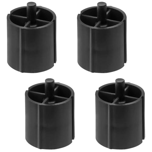4 Pack Tape Dispenser Replacement Core, 1 Inch Black Holder
