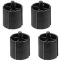 4 Pack Tape Dispenser Replacement Core, 1 Inch Black Holder