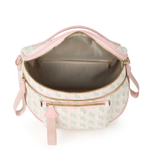Makes Checkered Crossbody Bag Bum Bag for Women with Pouch - color: Beige P