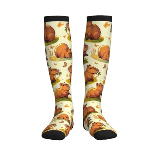 Compression Socks Circulation 15-20 Mmhg Knee High - color: Capybaras