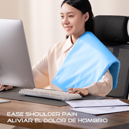 Boncare® Vinyl Large Heating Pad 3 Timers and Stay on for Back Pain Relief and Cramps, 4 Temperature Settings Hot Electric Heat Pad with Washable Cover Blue (12"x 24") - size: 12"x24"