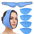 Comfpack Face Ice Pack Wrap for TMJ Relief with 4 Reusable Gel Packs - color: Blue