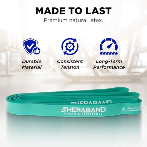 THERABAND High Resistance Band, 25 lbs, Medium, Green, Physical Therapy - size: Medium (25 lbs)