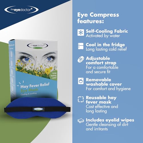 The Eye Doctor Allergy - Cold Eye Compress for Allergy & Hayfever Symptoms, Inflammation, Puffy Eyes, Headaches and Migraines. Reusable Gel Eye Mask for Soothing Relief – Cold Therapy - style: Cold Compress