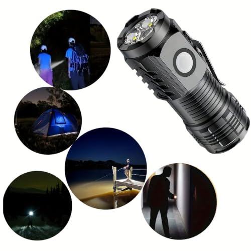 Mini LED Flashlight, ABS Material Hat Clip Torch with Back Clip Design, Portable Clip-On Light for Fishing Night Running Household Use