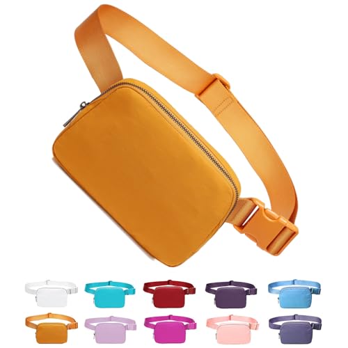 Tapp Collections Unisex Mini Crossbody Belt Bag with Adjustable Strap Small Waist Pouch for Workout Running Traveling Hiking - Bronze, 8’’ x 2’’ x 5’’ - color: Bronze