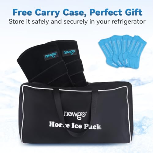 NEWGO Horse Ice Pack, 2 Wraps with 4 Reusable Gel Packs - style: 2 Pack