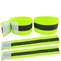 High Visibility Reflective Night Running Walking Elastic Strap Wristbands Ankle Bands Armbands Safety for Cycling Walking Running Camping Sports-Fits Women, Men & Kids - color: 2 Pairs / 4 Bands