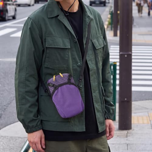 Backpack Strap Attachment Bag, Portable Phone Pocket & Water Bottle Holder Pouch for Outdoor Hiking, Travel, Cycling (Purple) - color: Purple