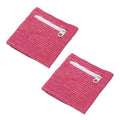 Wrist Wallet Wristband with Zipper, Wrist SweatBands - color: Rose Red