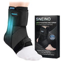 Ankle Brace Support Lace Up for Women & Men, 4 Stays for Sprains - color: Black – Upgrade Ankle (X-Large)