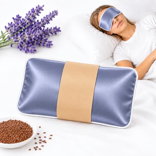 Flaxseed Lavender Eye Mask (Blue) - color: Blue