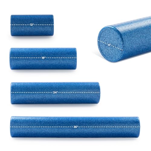Sunny Health & Fitness 24" Blue High-Density Yoga Foam Roller - color: Blue, size: 24-Inch