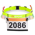 RJ-Sport Race Number Belt with 6 Energy Gel Loops for Triathlon & Marathon - color: 06 Yellow
