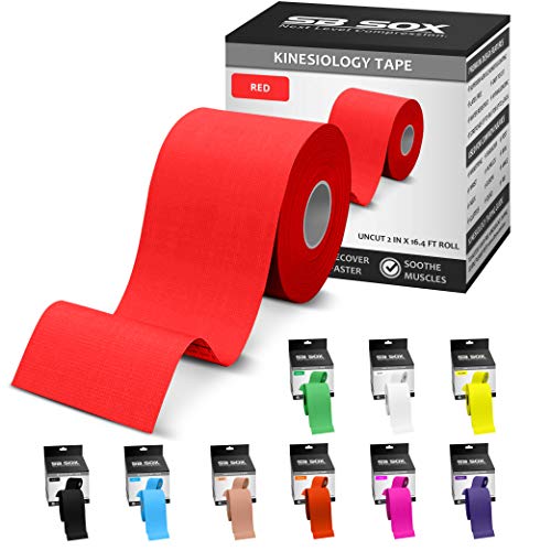 SB SOX Original Cotton Kinesiology Tape Roll (16ft) - color: Red - Uncut