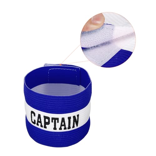 PATIKIL Captain's Armband, Elastic Arm Band for Soccer Training - color: Blue
