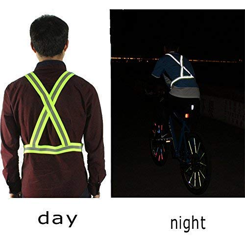 Reflective Vest with Hi Vis Bands, Fully Adjustable & Multi-Purpose: Running, Cycling, Motorcycle Safety, Dog Walking - High Visibility Pink 1PCS