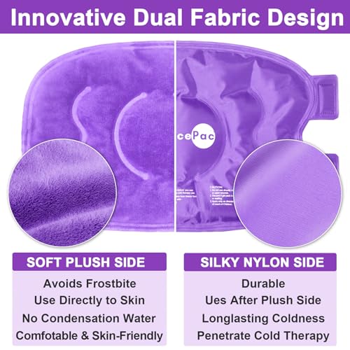 AiricePac Ice Pack for Knee Pain Relief, Reusable Gel Ice Wrap for Injuries, Swelling, Knee Replacement Surgery, Cold Compress Therapy for Arthritis, Meniscus Tear and ACL, Purple - style: PURPLE 1 PACK