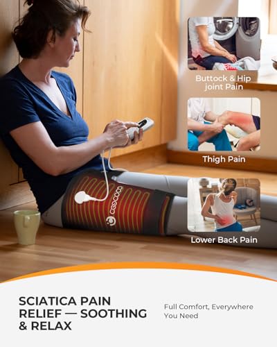CooCoCo Hip Heating Pad, Heated Hip Brace for Hip and Sciatica Pain Relief - color: 19"*16" Black