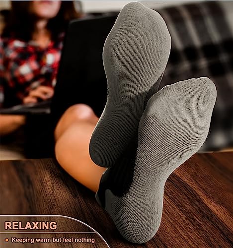 BULLIANT Men Running Ankle Socks 6Pack-Cushioned Support-Low Cut No Show - color: Black3638, size: 10-12