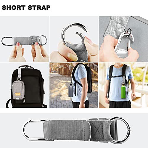 ZINZ Elastic Jacket Gripper Travel Strap with D-Ring Hooks and Buckle - color: Gray