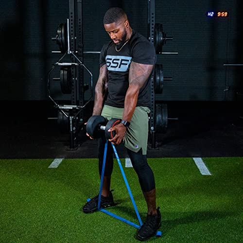 Serious Steel Fitness 32" Resistance Training Bands (Portable Exercise Band System Training Bands- Great for Individuals Under 5'10") - color: #3 Blue (25-80 lbs.)