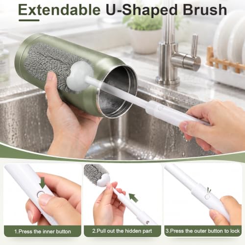 XANGNIER Water Bottle Cleaner Brush Set for Owala 64 oz Water Bottle,6 Pcs - size: 6 pack