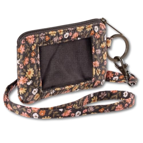 Bella Taylor ID Lanyard, Quilted ID Holder, Twilight Garden - color: Twilight Garden