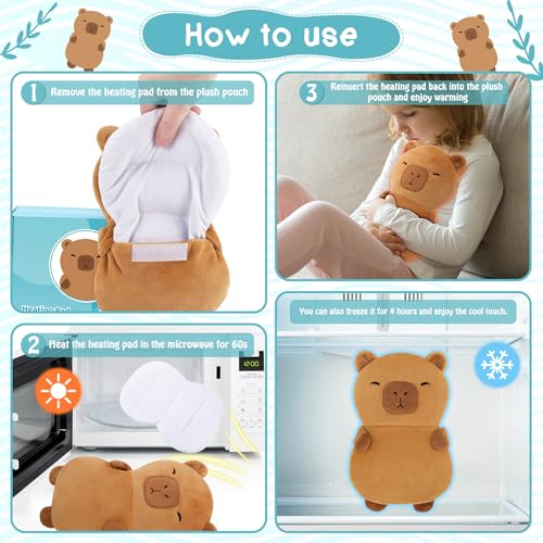 Microwavable Heating Pad Capybara Heating Pad for Cramps Period Pain Relief - style: Capybara