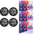 Suncalla 12pcs Race Bib Clips, Runner Race - color: Black, style: Bible Verse
