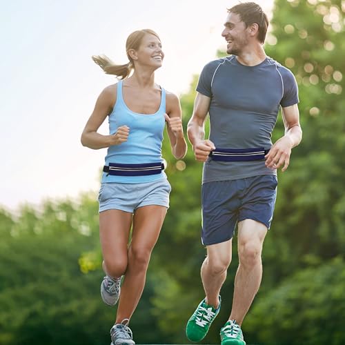 Running Belt Fanny Pack Men and Women Slim Running Bag Money Belt - color: Blue