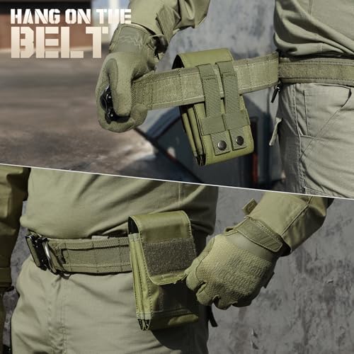 Universal Phone Pouch with MOLLE Attachment for EDC Outdoor & Tactical Gear - color: Army Green