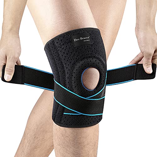Knee Brace for Knee Pain, Adjustable Compression Knee Support Wrap with Side Stabilizers & Patella Gel Pad. Pro for Meniscus Tear,ACL,MCL,Arthritis, Joint Pain Relief,Injury Recovery - size: X-Large