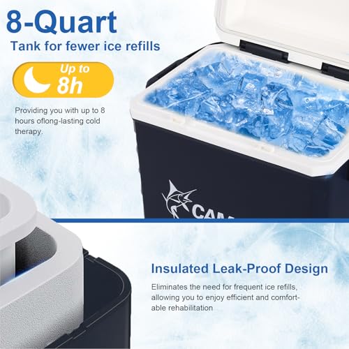 Cold Therapy Machine with Speed Control Ice Machine for Knee After Surgery, Knee Replacement Recovery System, Cryotherapy Pain Relief with Universal Compression Pad for Shoulder, Hip and Ankle (Blue) - color: Blue