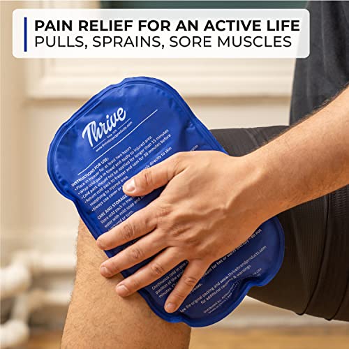 Thrive Reusable Gel Ice Packs, Neck and Knee Wraps, 2-Count, Light Blue - style: Regular