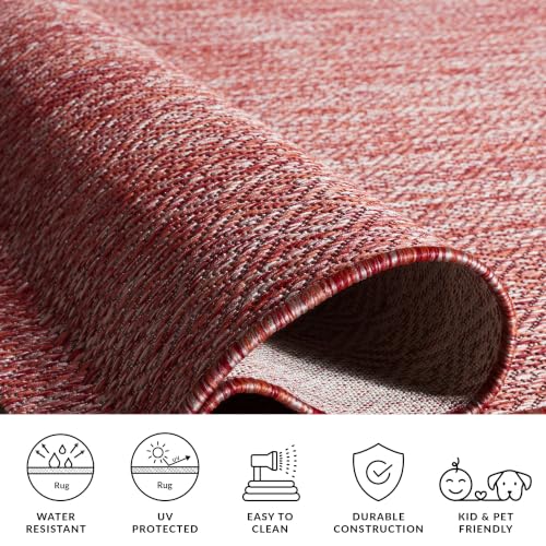 SAFAVIEH Courtyard Outdoor Runner Rug 2'3"x6'7", Modern Red CY8520-36522 - color: Red, size: 2'3" x 6'7" (Runner)