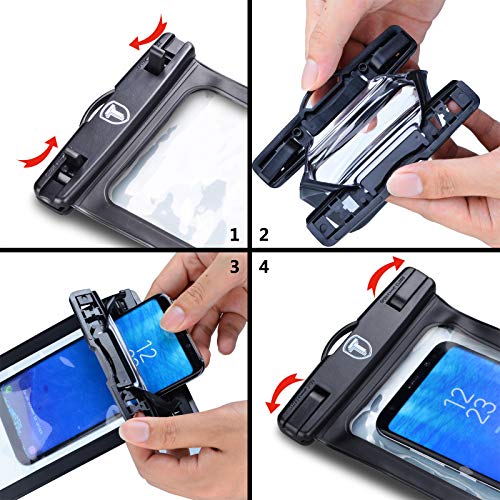 Tekcoo Waterproof Phone Case [Floating] IPX8 Pouch Dry Bag & Reflective Armband Compatible For iPhone 17 16 15 Pro Max Air, Galaxy S25 Ultra S24 S22/A16/S23 FE/A15/A14/A35/A36,Moto G Stylus Power Edge