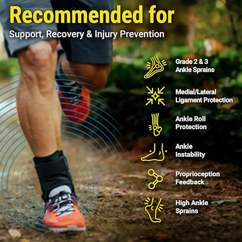 BioSkin No-Lace Ankle Brace for Sprained Ankle & Pickleball APX - size: Small