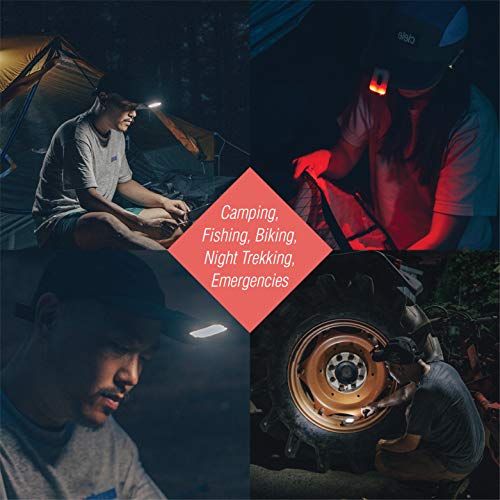 Claymore Capon 40B Red Clip-On Cap Light – USB-C Rechargeable 230LM LED Headlamp | 3 Light Modes 180° Adjustable Beam IP54 Water Resistant Up to 12 Hrs Runtime for Camping, Running, Outdoor - color: 40B (Red)
